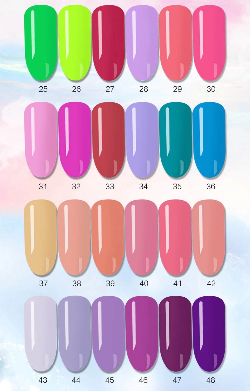 10ml 108 Pure Colors Gel Varnish Nails Art Vernis UV LED Primer Semi Permanent LED Soak-Off Gel Lacquer Gel Nail Polish 31-60