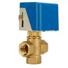 3 способ вертикального Тип работы двигателя латунь электрический шаровой кран 16bar VA-7010 1/" 3/4" " вентилятор катушки клапан AC220V