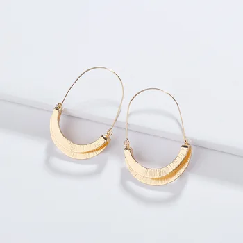 

Crescent Metallic Hoop Earrings Anthropology Lunate Hoop Earrings