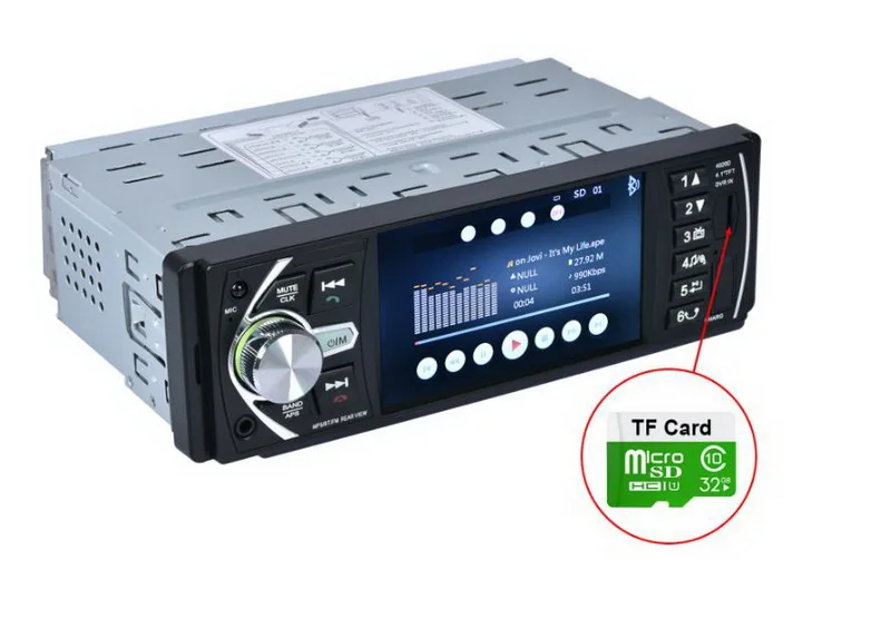 1 Din аудио 4,1 ''FM стерео зеркало радиосвязь кассета player12V Bluetooth DVR/Камера TF/USB/AUX In/DVR Автомагнитола