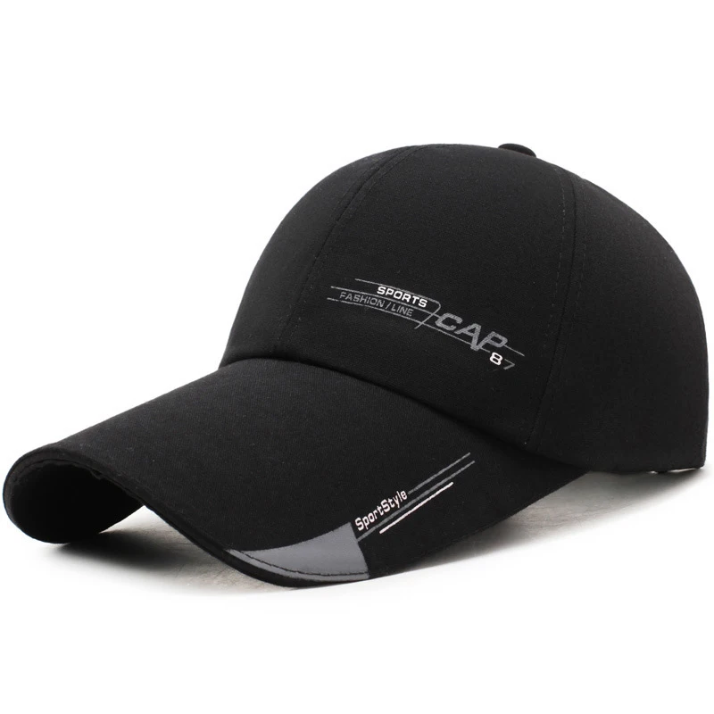 Men Women Sports Baseball Cap Outdoor Fish Golf Fashion Line Snapback Long Visor Brim Shade Sun Hat Bone Gorras Casquette CP0310 (12)