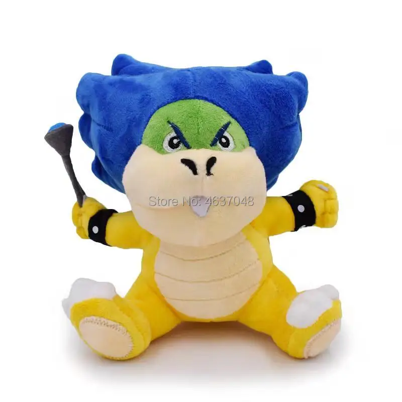 15-28CM Super Mario Broser JR 3D Land Bone Kubah Koopa Dragon Dark Bowser Kamek Waluigi Wario Lemmy Morton Roy Bully Plush Toys