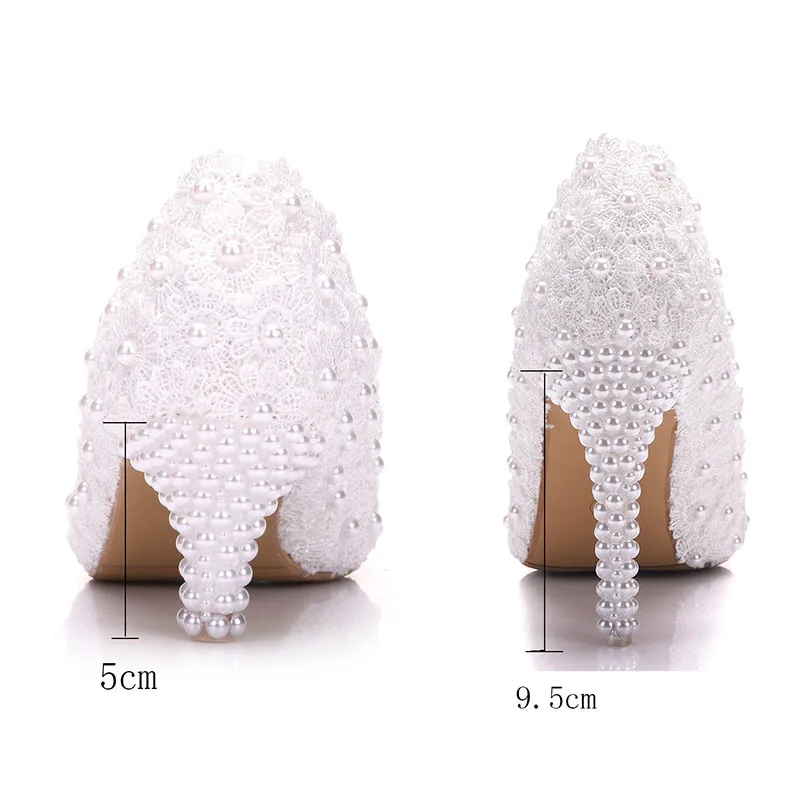 Белые кружевные туфли для невесты на каблуке; свадебные туфли; женские бальные туфли на каблуках 5 см; Свадебная обувь; zapatos de novia; большие размеры 34-41