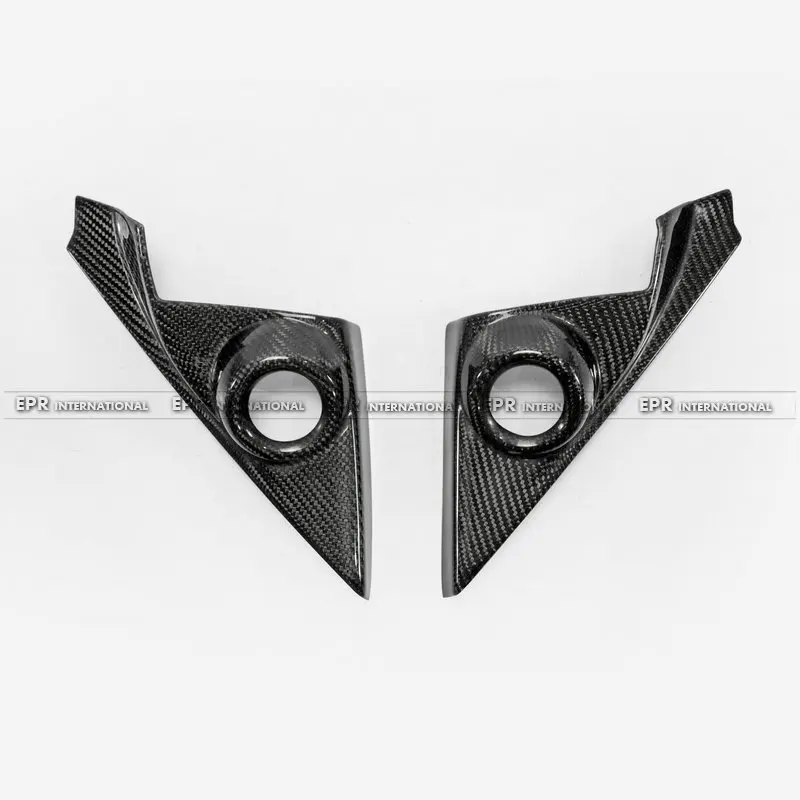 

Car-styling Carbon Fiber A-pillar Speaker Trim Glossy Finish Door Side Triangle Cover Part For Honda 16-18 10th Gen Civic FC LHD