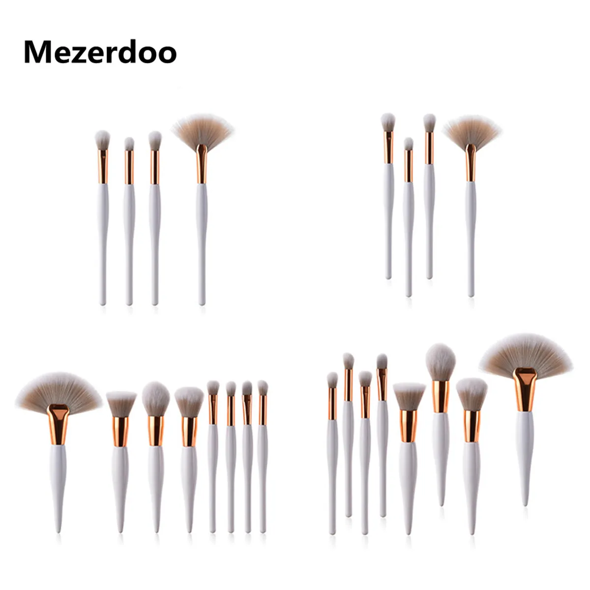Tesoura de Maquiagem 4/8 pcs branco handle chubby Estilo : Cosmetic Brush Blusher