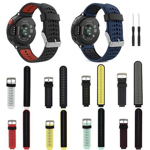 10 шт. в упаковке для Garmin Forerunner 235 полосы Смарт-часы сменные ремешки ремешок для смарт-часов Garmin Forerunner 220/230/235/620/630/735XT - Цвет: 10 Colors Mix