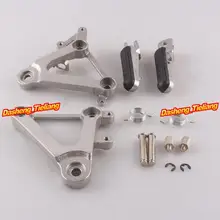 Aleación de aluminio Trasero de Pasajeros Estriberas Reposapiés Soportes para Honda CBR400 1988 1989 NC23, motocicleta piezas de Repuesto Accesorios