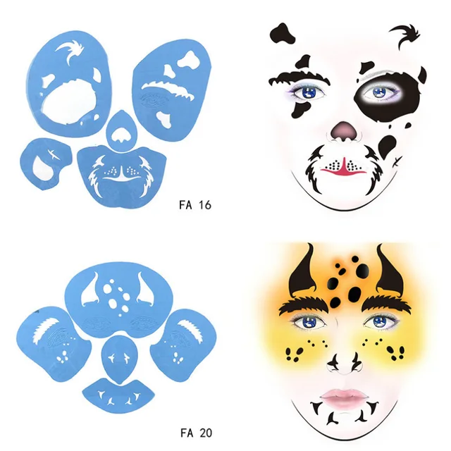 reusable soft face paint stencil animal bloodsucker body template