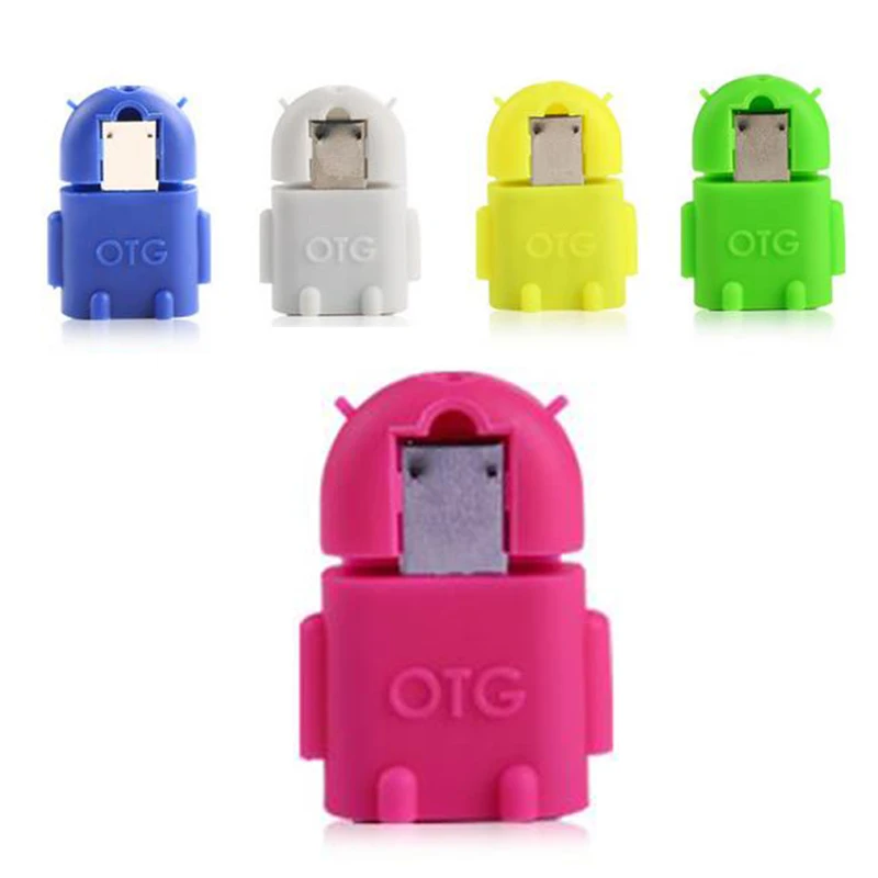 Android otg Robot Shape Micro USB to OTG Adapter Cable for Smart Mobile