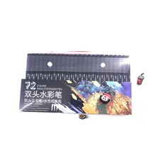72 цвета, двойные ручки-кисти, маркеры, акварельные ручки для рисования, ручки для раскрашивания, канцелярские принадлежности для каллиграфии, художественные маркеры
