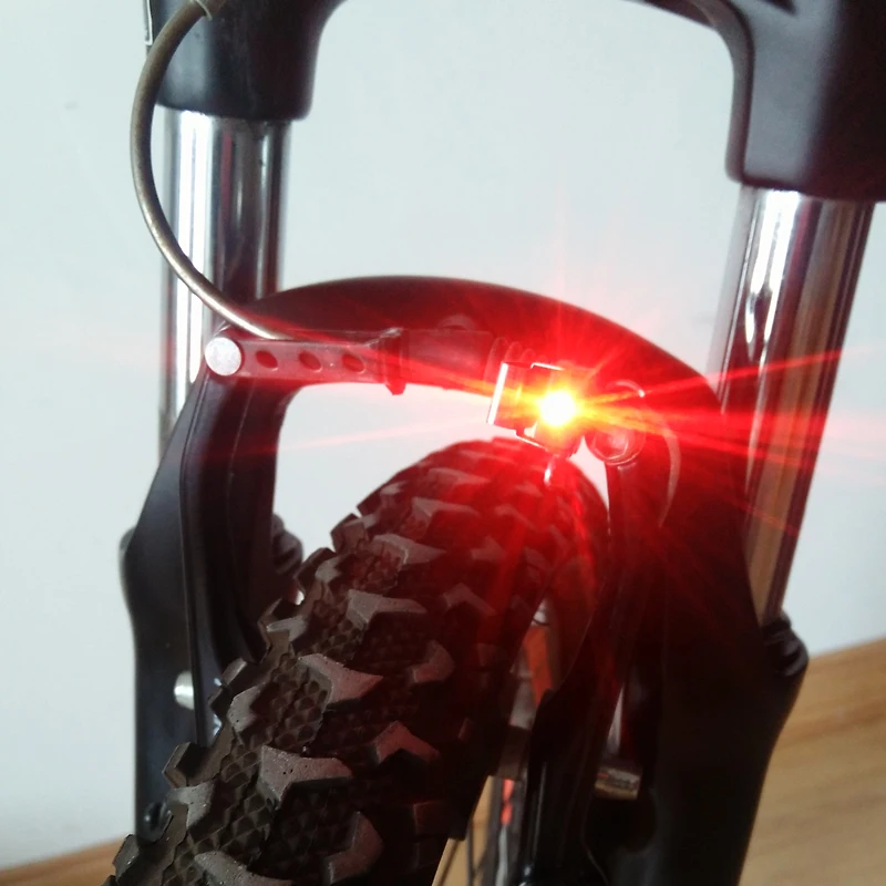 Bike Rear Brake Light Include Battery Waterproof Brake Warning LED