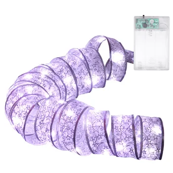 

4M LED String Light Lace Ribbon String Lights Home Party Decoration Lamp 40 Lights TB Sale