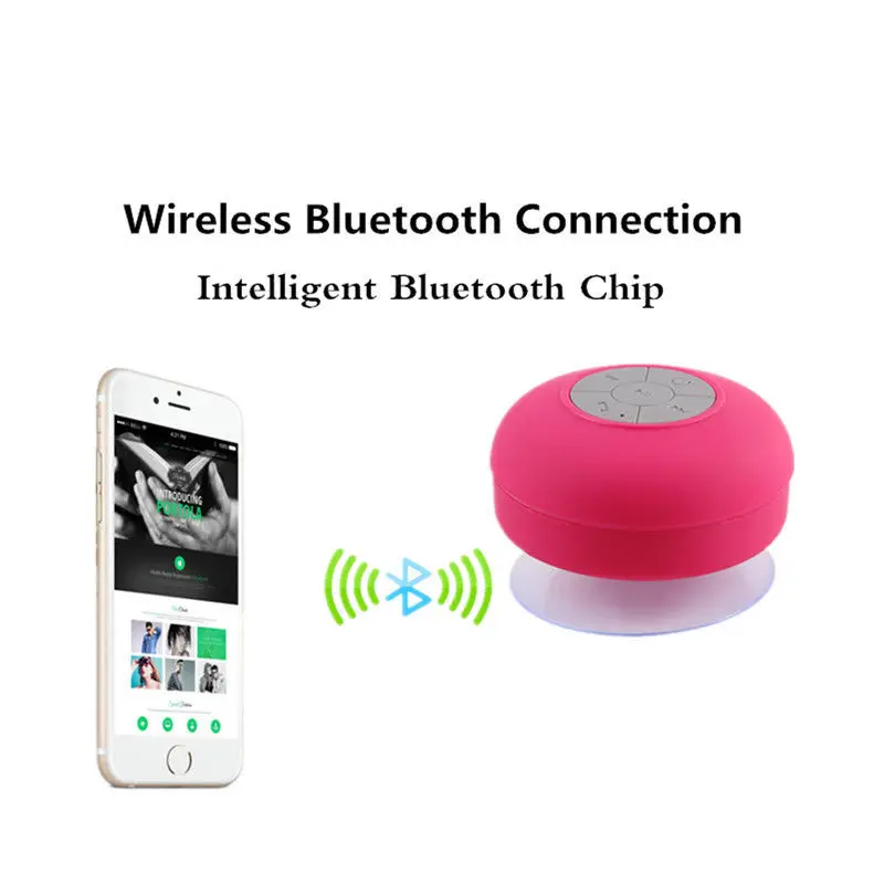 Портативный сабвуфер, душ, водонепроницаемый беспроводной Bluetooth динамик, автомобильная громкая связь, прием вызова, музыка, всасывающий микрофон для iPhone, samsung