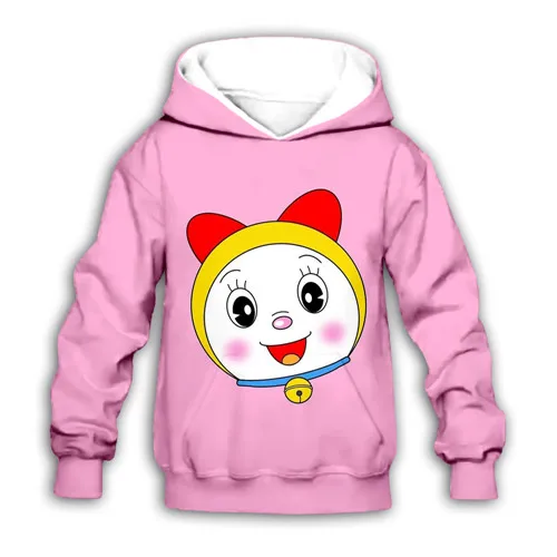 Детские kawaii Doraemon Dorami толстовки с капюшоном нобита ноби 3d принт мультфильм аниме толстовка для мальчиков и девочек Детский Повседневный милый пуловер с косой молнией