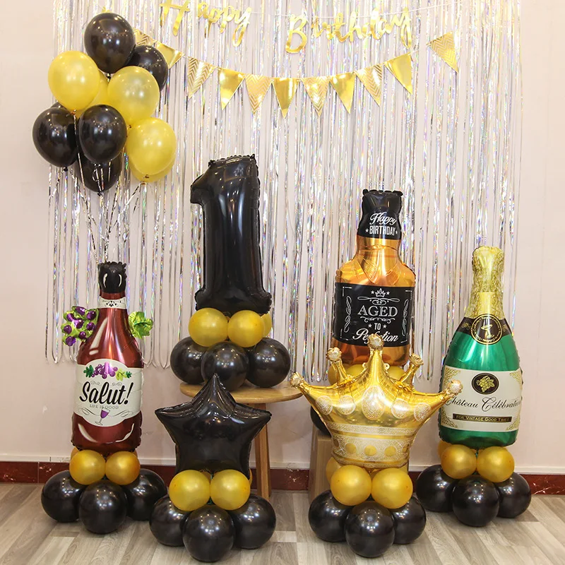 

40'' Big Black Number Balloon foil balloons 0 1 2 3 4 5 6 7 8 9 Black Birthday Anniversary Baby Shower party balloons 40 inch