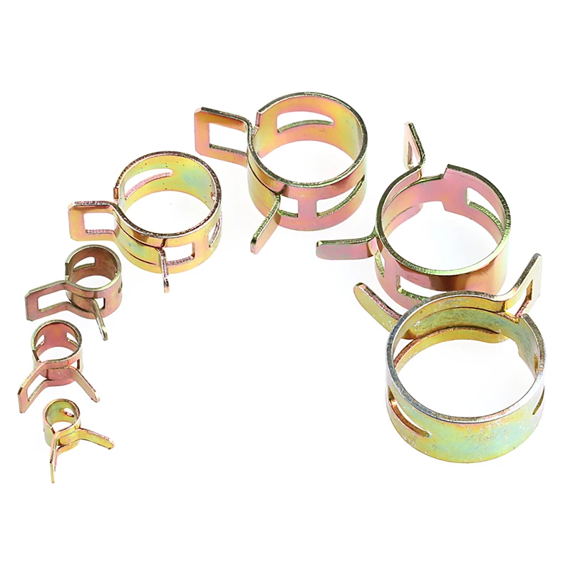 

10Pcs 5-22mm Spring Clip Fuel Line Hose Water Pipe Air Tube Clamps Fastener New