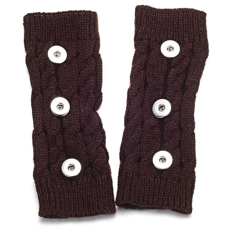7 цветов зимние перчатки с защелкой грелка для рук подходит для 18 мм GingerSnaps ювелирные изделия NN-696 - Цвет: D