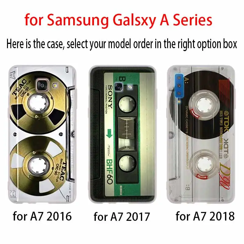 Ретро кассеты для samsung Galaxy A10/A30/A40/A50/A70 A9 A8 A6 a7 A3 A5 ТПУ чехол мягкое сиденье автомобиля