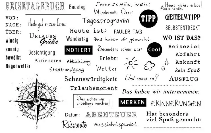 

German text Clear Stamps Scrapbook Paper Craft Clear stamp scrapbooking X0296