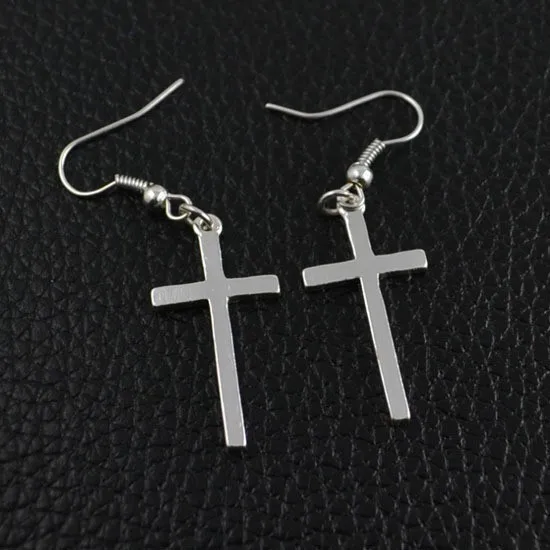 Серьги в виде креста, ювелирные изделия для женщин, подарок ER022