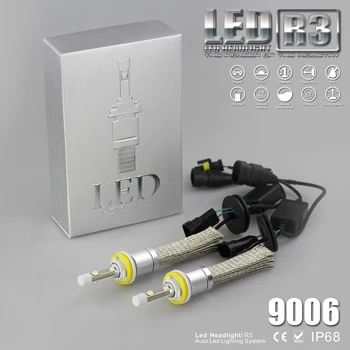 

2PCS Super Energy saving LED R3 9006 Headlight 6000K High Power 40W Car lamp XHP-50 Chip Bulb