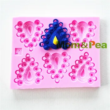 

Mom&Pea 0831 Free Shipping Gem Deco Shaped Silicone Mold Cake Decoration Fondant Cake 3D Mold Food Grade