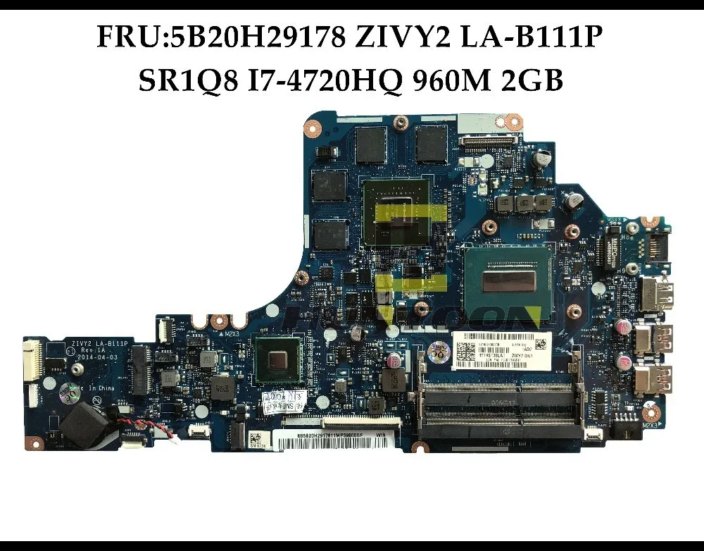 Высокое качество FRU: 5B20H29178 для Lenovo Ideapad Y50 70 материнская плата ноутбука ZIVY2 LA B111P SR1Q8