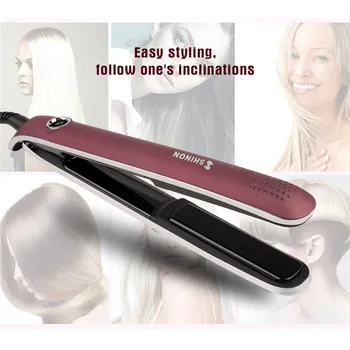 

Negative Ions Function Flat Iron Tourmaline Ceramic Plate LCD Professional Hair Straightener Fast Electric Straightening Irons