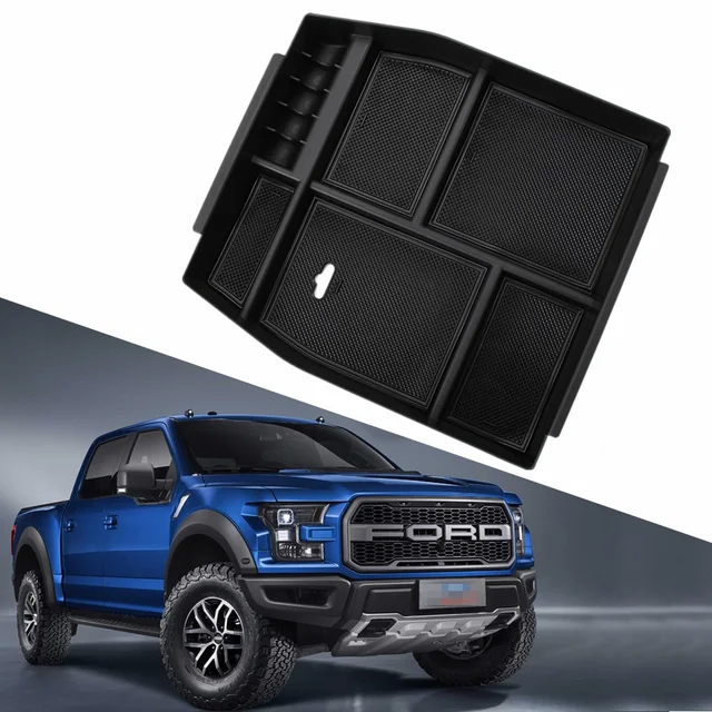 Center Console Armrest Tray Organizer Storage Box Fits For Ford F150