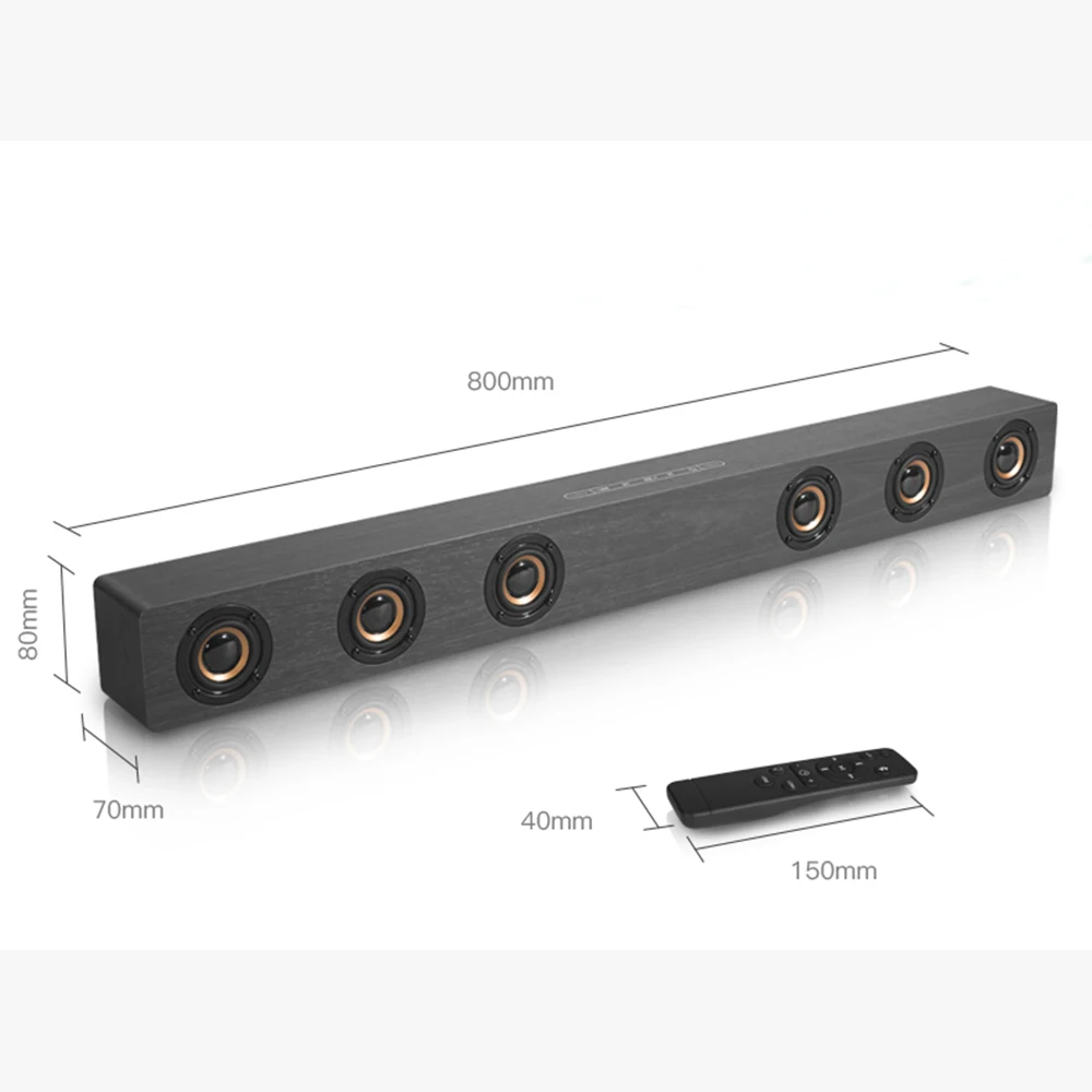 Wireless TV Soundbar Bluetooth Speaker 30W Sound Bar Hifi Stereo Sound Wooden Sound Bar with RCA AUX HDMI For TV Home Theater Wireless TV Soundbar Bluetooth Speaker 30W Sound Bar Hifi Stereo Sound Wooden Sound Bar with RCA AUX HDMI For TV Home Theater