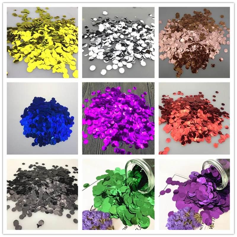 Mini Confettis Metalliques Ronds 10x1cm Decorations De Fete D Anniversaire De Reception Cadeau Pour Bebe De Mariage Aliexpress