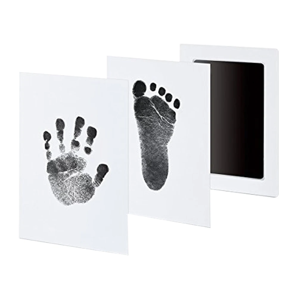 Новорожденных креативные детские руки и след Сувениры безопасные нетоксичные отпечаток комплект площадку фото DIY младенческой руки ноги