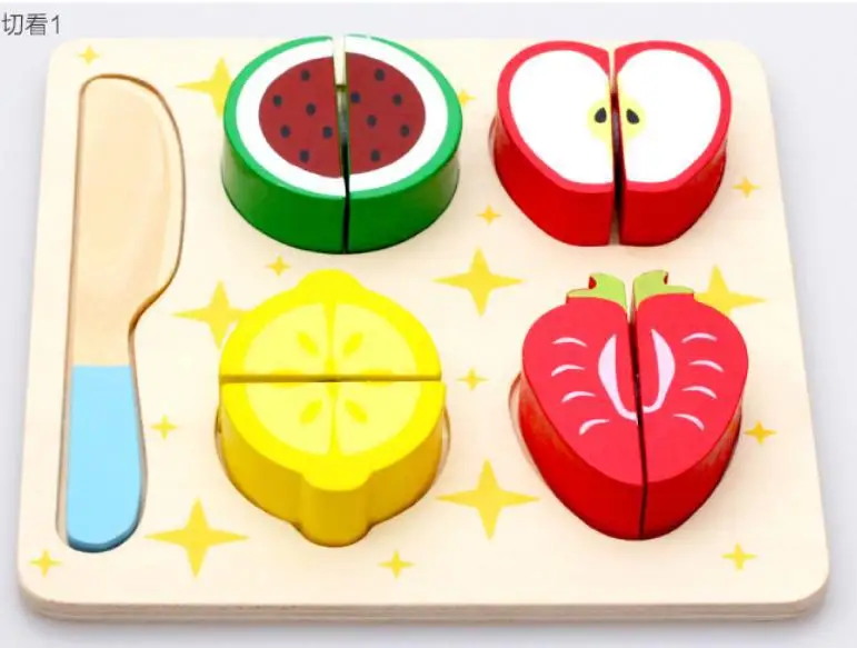 EFHH Wood Fruit Vegetables Cutting font b Toy b font Kitchen font b Toy b font