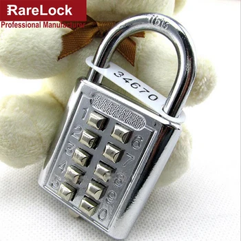 

Rarelock ZS74 Anti-theft Button Combination Padlock Digit Push Password Lock for GYM Locker Drawer Cabinet Door DIY Hardware