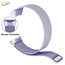 Colors Milanese Watchband For Fitbit Charge 3 Watch Band Replacement Magnetic Adsorption Milanese Bracelet Strap S/L Size