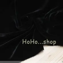 Изготовленный на заказ широкий чёрный бархатный true 110 см Лоскутная Ткань для одежды(1 метр