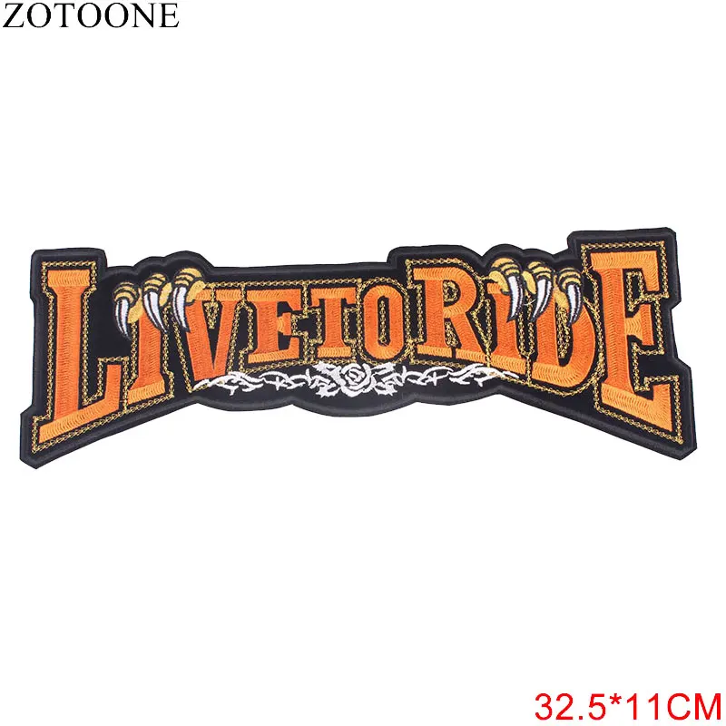 

Large Punk Letter Patch Biker Cheap Embroidered Iron On Motorcycle Patches For Clothing Big Back Harley Patch Jacket Applique