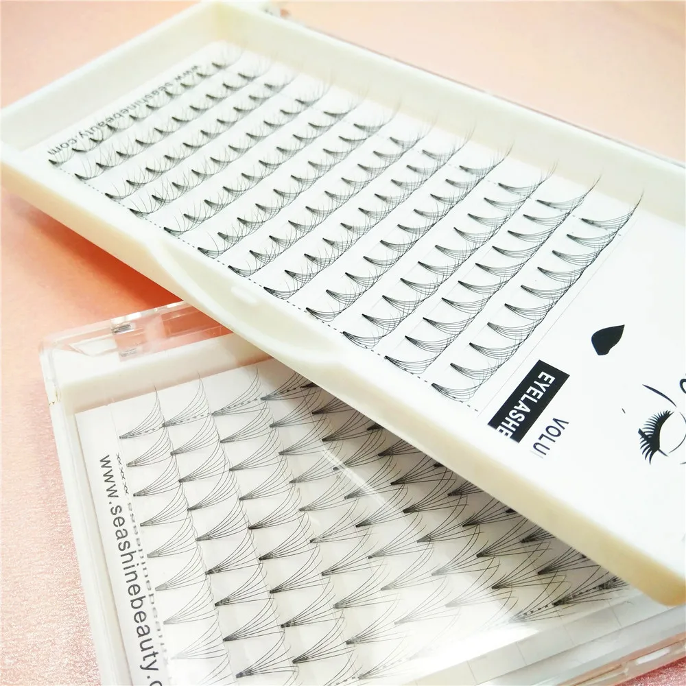 

SHORT STEM!12lines/tray Individual Lashes Black False 6D volume Eyelash Extension Natural Long Makeup Fake Eye Lashes