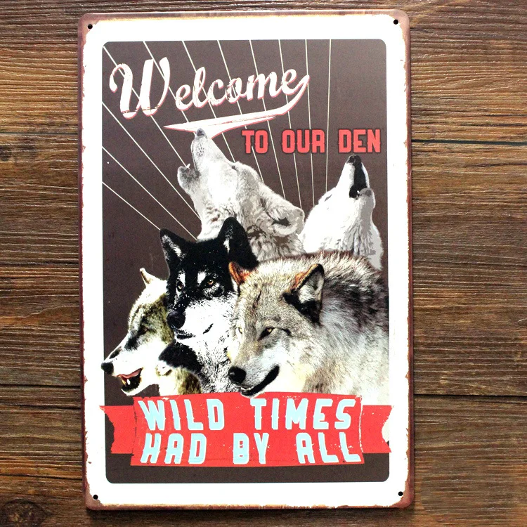

New arrival "Welcome" metal tin signs vintage wall art craft home decor painting for bar 20X30CM SP-XZ-YW-044