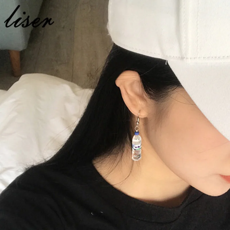 

Personalized mineral water bottles earring beer bottles cute simple and elegant earring two style 2 colors fashion earring