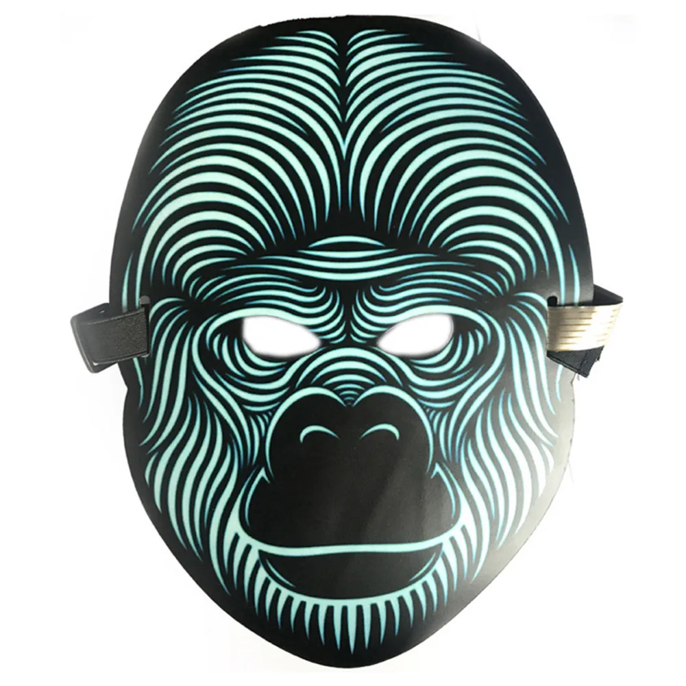 Высокое качество EL wire маска для ужасные вечерние и кричащие светодиодные украшения для вечеринки холодный светильник маска звуковая активация
