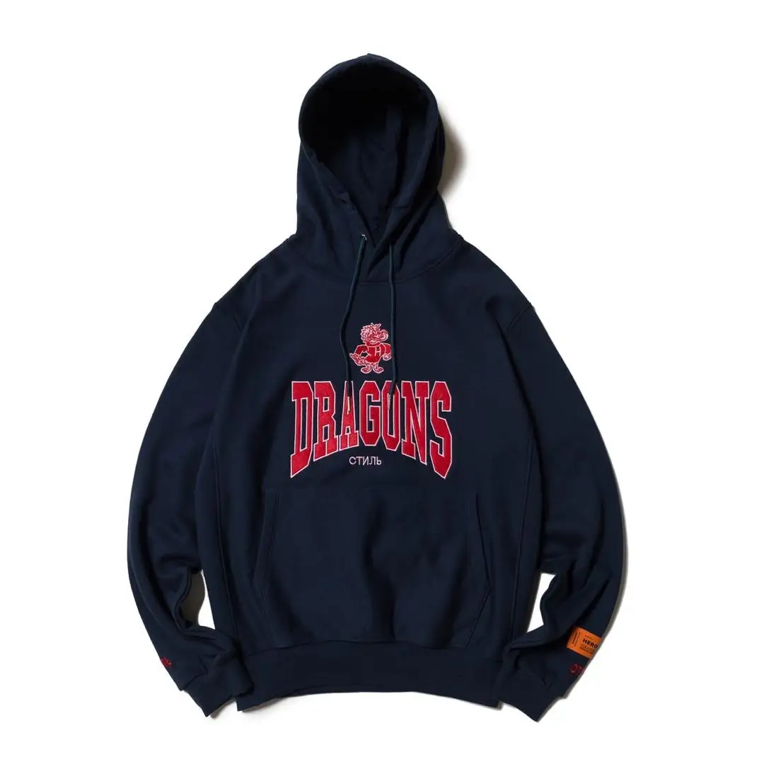 19SS New York Heron Preston Sweatshirts 1:1dargons cotton Embroidery High Street Hip Hop Justin bieber Heron Preston Hoodies