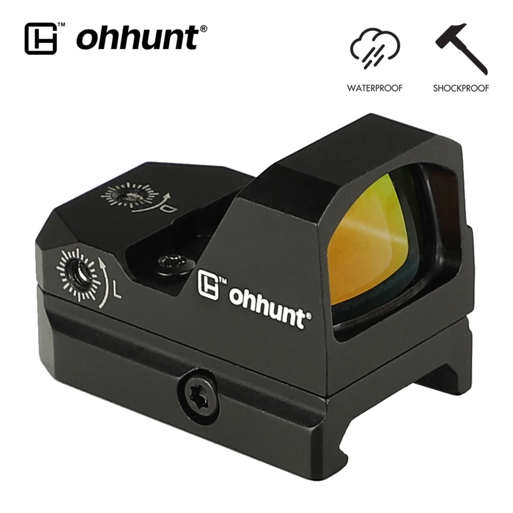 

Tactical ohhunt 1x24mm Compact Reflex Red Dot Sight 3 MOA For Rail-Equipped Pistol Rifles with Night Vision Levels
