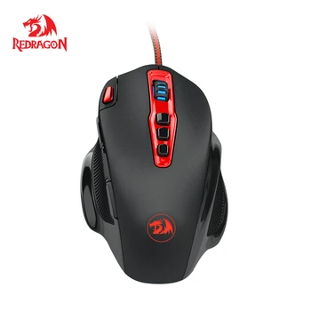

Redragon M805 Hydra 14400 DPI High Precision Programmable Gaming Mouse 10 Programmable Buttons with Adjustable Weight Tuning