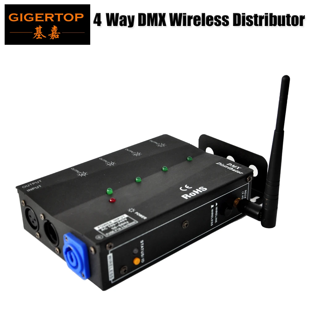 Multiple Installation Methods 4 Dmx Distributor With 2.4g Wireless Dmx