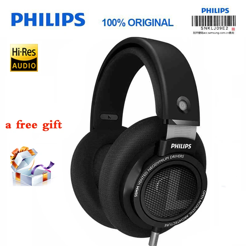 Philips SHP9500 fever HIFI наушники для компьютера с активным шумоподавлением 3 метра длинная гарнитура для Xiaomi MP3 наушники