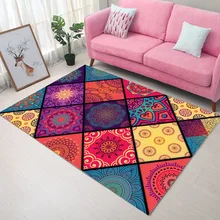 Красочный геометрический Коврик современная спальня гостиная украшение милый коврик