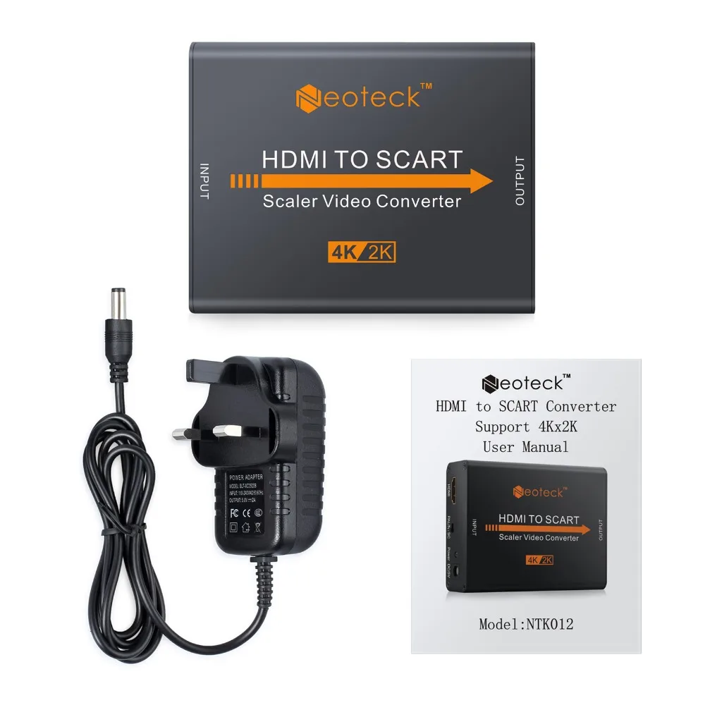 Neoteck 4 к x 2 к HDMI к SCART конвертер адаптер Цифровой Видео Аудио Композитный видео сигнал и FL/FR стерео аудио Поддержка CVBS
