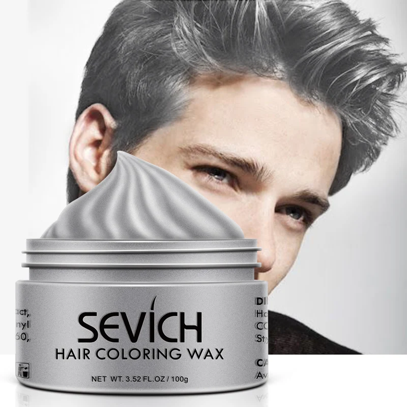 Sevich الأزياء الفضة اللون جرة تصفيف الشعر اللون الشمع صبغة شعر الشمع الطين كريم للرجال 100g المؤقتة عقد تصفيفة الشعر صالون بارد