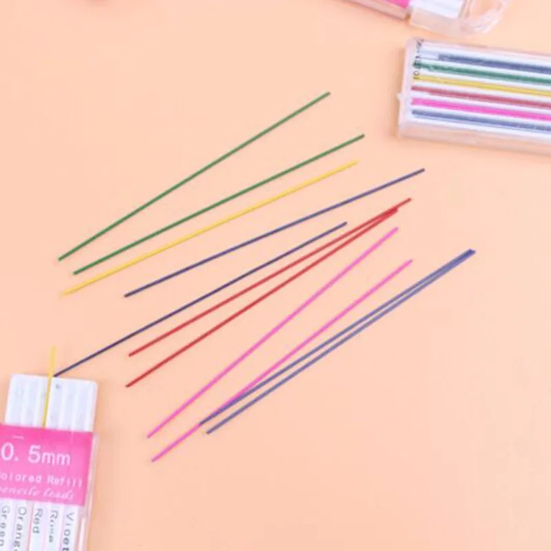 0,5 мм цветной сменный карандаш, милые канцелярские принадлежности для студентов, детские подарки